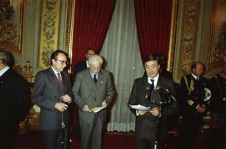 Incontro con la Giunta esecutiva del Centro nazionale per la bontà nella scuola e i vincitori del 40° Premio nazionale "Livio Tempesta"