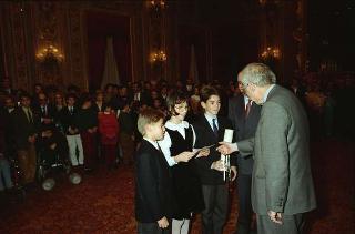 Incontro con la Giunta esecutiva del Centro nazionale per la bontà nella scuola e i vincitori del 40° Premio nazionale "Livio Tempesta"