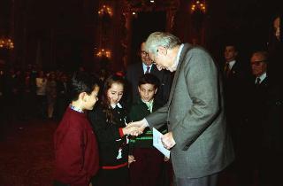 Incontro con la Giunta esecutiva del Centro nazionale per la bontà nella scuola e i vincitori del 40° Premio nazionale "Livio Tempesta"