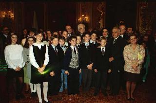 Incontro con la Giunta esecutiva del Centro nazionale per la bontà nella scuola e i vincitori del 40° Premio nazionale "Livio Tempesta"