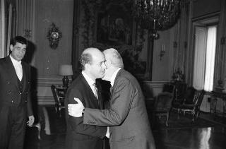 Incontro del Presidente della Repubblica Francesco Cossiga con Josè Antonio Duran Lleida, presidente del Partito cristiano democratico della Catalogna, accompagnato dalla signora Duran Lleida