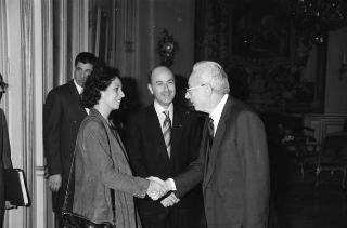 Incontro del Presidente della Repubblica Francesco Cossiga con Josè Antonio Duran Lleida, presidente del Partito cristiano democratico della Catalogna, accompagnato dalla signora Duran Lleida