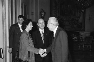 Incontro del Presidente della Repubblica Francesco Cossiga con Josè Antonio Duran Lleida, presidente del Partito cristiano democratico della Catalogna, accompagnato dalla signora Duran Lleida