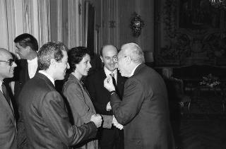 Incontro del Presidente della Repubblica Francesco Cossiga con Josè Antonio Duran Lleida, presidente del Partito cristiano democratico della Catalogna, accompagnato dalla signora Duran Lleida