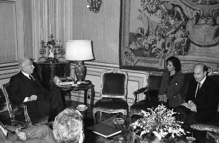 Incontro del Presidente della Repubblica Francesco Cossiga con Josè Antonio Duran Lleida, presidente del Partito cristiano democratico della Catalogna, accompagnato dalla signora Duran Lleida