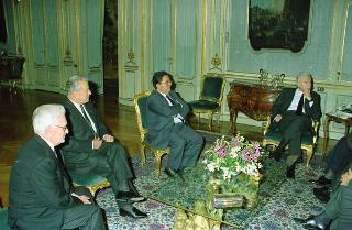 Incontro del Presidente della Repubblica Francesco Cossiga con l'avv. Enrico Randone, presidente e amministratore delegato delle Assicurazioni Generali