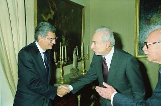 Incontro del Presidente della Repubblica Francesco Cossiga con l'avv. Enrico Randone, presidente e amministratore delegato delle Assicurazioni Generali