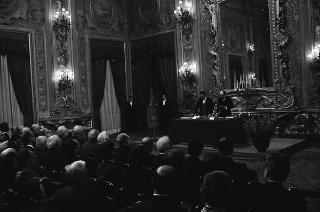 Cerimonia in onore del Sen. Prof. Giulio Carlo Argan, in occasione della pubblicazione del volume "Michelangelo architetto"