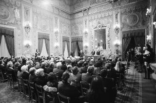 Cerimonia in onore del Sen. Prof. Giulio Carlo Argan, in occasione della pubblicazione del volume "Michelangelo architetto"