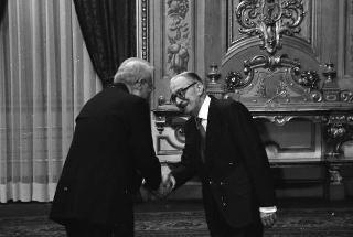 Cerimonia in onore del Sen. Prof. Giulio Carlo Argan, in occasione della pubblicazione del volume "Michelangelo architetto"