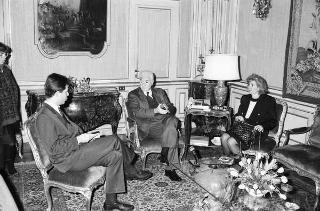 Intervista del Presidente Cossiga con il Signor Andreas Srenck e con la Signora Rose Marie Borngasser del quotidiano tedesco «Die Welt»