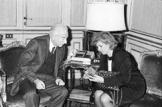 Intervista del Presidente Cossiga con il Signor Andreas Srenck e con la Signora Rose Marie Borngasser del quotidiano tedesco «Die Welt»