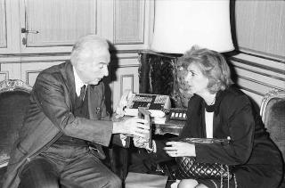 Intervista del Presidente Cossiga con il Signor Andreas Srenck e con la Signora Rose Marie Borngasser del quotidiano tedesco «Die Welt»