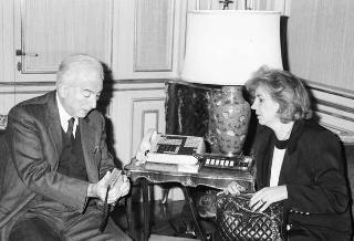Intervista del Presidente Cossiga con il Signor Andreas Srenck e con la Signora Rose Marie Borngasser del quotidiano tedesco «Die Welt»