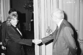 Intervista del Presidente Cossiga con il Signor Andreas Srenck e con la Signora Rose Marie Borngasser del quotidiano tedesco «Die Welt»
