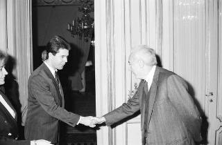 Intervista del Presidente Cossiga con il Signor Andreas Srenck e con la Signora Rose Marie Borngasser del quotidiano tedesco «Die Welt»