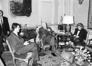 Intervista del Presidente Cossiga con il Signor Andreas Srenck e con la Signora Rose Marie Borngasser del quotidiano tedesco «Die Welt»