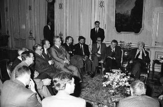 Incontro del Presidente della Repubblica Francesco Cossiga con il Comitato di Presidenza della Confederazione europea dei sindacati