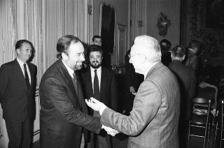 Incontro del Presidente della Repubblica Francesco Cossiga con il Comitato di Presidenza della Confederazione europea dei sindacati