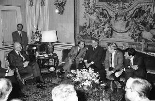 Incontro del Presidente della Repubblica Francesco Cossiga con il Comitato di Presidenza della Confederazione europea dei sindacati