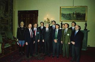 Il Presidente della Repubblica Francesco Cossiga riceve in udienza le Delegazioni del Consiglio Europeo in occasione della visita del Presidente della Repubblica Francese Francois Mitterand