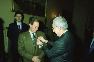 Il Presidente della Repubblica Francesco Cossiga riceve in udienza le Delegazioni del Consiglio Europeo in occasione della visita del Presidente della Repubblica Francese Francois Mitterand