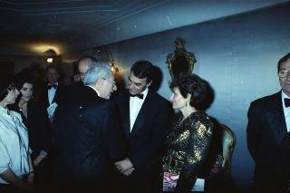 Il Presidente della Repubblica Francesco Cossiga riceve in udienza le Delegazioni del Consiglio Europeo in occasione della visita del Presidente della Repubblica Francese Francois Mitterand