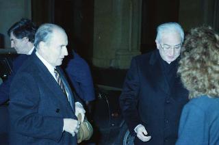 Il Presidente della Repubblica Francesco Cossiga riceve in udienza le Delegazioni del Consiglio Europeo in occasione della visita del Presidente della Repubblica Francese Francois Mitterand