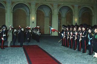 Il Presidente della Repubblica Francesco Cossiga riceve in udienza le Delegazioni del Consiglio Europeo in occasione della visita del Presidente della Repubblica Francese Francois Mitterand