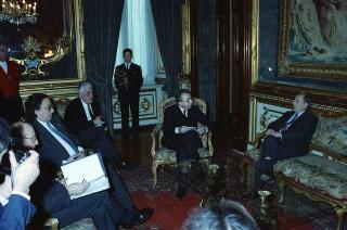 Il Presidente della Repubblica Francesco Cossiga riceve in udienza le Delegazioni del Consiglio Europeo in occasione della visita del Presidente della Repubblica Francese Francois Mitterand