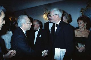 Il Presidente della Repubblica Francesco Cossiga riceve in udienza le Delegazioni del Consiglio Europeo in occasione della visita del Presidente della Repubblica Francese Francois Mitterand