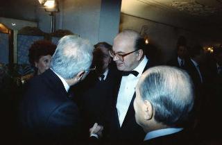 Il Presidente della Repubblica Francesco Cossiga riceve in udienza le Delegazioni del Consiglio Europeo in occasione della visita del Presidente della Repubblica Francese Francois Mitterand