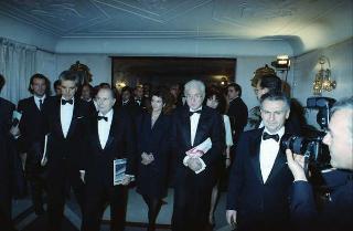 Il Presidente della Repubblica Francesco Cossiga riceve in udienza le Delegazioni del Consiglio Europeo in occasione della visita del Presidente della Repubblica Francese Francois Mitterand