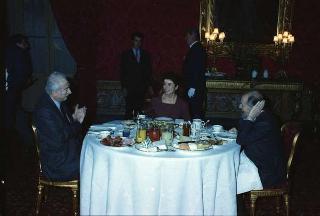 Il Presidente della Repubblica Francesco Cossiga riceve in udienza le Delegazioni del Consiglio Europeo in occasione della visita del Presidente della Repubblica Francese Francois Mitterand
