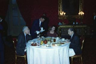 Il Presidente della Repubblica Francesco Cossiga riceve in udienza le Delegazioni del Consiglio Europeo in occasione della visita del Presidente della Repubblica Francese Francois Mitterand
