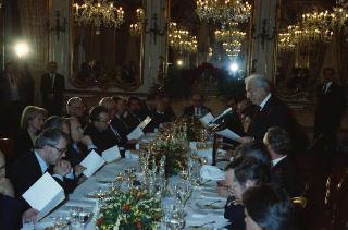 Il Presidente della Repubblica Francesco Cossiga riceve in udienza le Delegazioni del Consiglio Europeo in occasione della visita del Presidente della Repubblica Francese Francois Mitterand