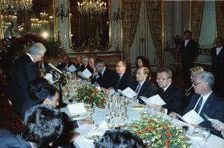 Il Presidente della Repubblica Francesco Cossiga riceve in udienza le Delegazioni del Consiglio Europeo in occasione della visita del Presidente della Repubblica Francese Francois Mitterand