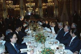 Il Presidente della Repubblica Francesco Cossiga riceve in udienza le Delegazioni del Consiglio Europeo in occasione della visita del Presidente della Repubblica Francese Francois Mitterand