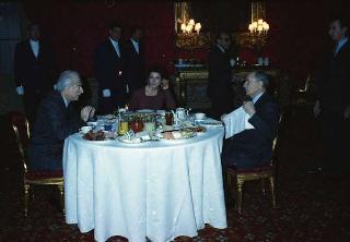 Il Presidente della Repubblica Francesco Cossiga riceve in udienza le Delegazioni del Consiglio Europeo in occasione della visita del Presidente della Repubblica Francese Francois Mitterand