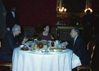 Il Presidente della Repubblica Francesco Cossiga riceve in udienza le Delegazioni del Consiglio Europeo in occasione della visita del Presidente della Repubblica Francese Francois Mitterand