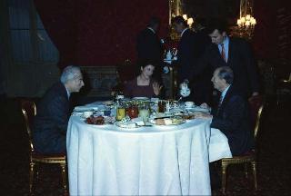Il Presidente della Repubblica Francesco Cossiga riceve in udienza le Delegazioni del Consiglio Europeo in occasione della visita del Presidente della Repubblica Francese Francois Mitterand