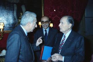 Il Presidente della Repubblica Francesco Cossiga riceve in udienza le Delegazioni del Consiglio Europeo in occasione della visita del Presidente della Repubblica Francese Francois Mitterand