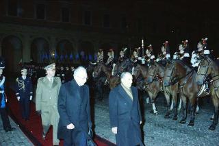 Il Presidente della Repubblica Francesco Cossiga riceve in udienza le Delegazioni del Consiglio Europeo in occasione della visita del Presidente della Repubblica Francese Francois Mitterand