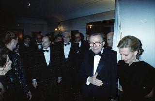 Il Presidente della Repubblica Francesco Cossiga riceve in udienza le Delegazioni del Consiglio Europeo in occasione della visita del Presidente della Repubblica Francese Francois Mitterand