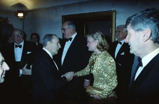Il Presidente della Repubblica Francesco Cossiga riceve in udienza le Delegazioni del Consiglio Europeo in occasione della visita del Presidente della Repubblica Francese Francois Mitterand