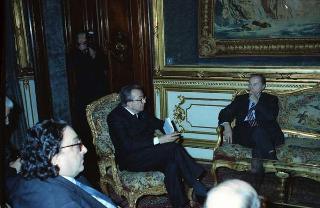 Il Presidente della Repubblica Francesco Cossiga riceve in udienza le Delegazioni del Consiglio Europeo in occasione della visita del Presidente della Repubblica Francese Francois Mitterand