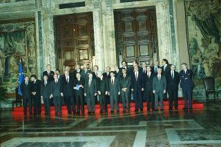 Il Presidente della Repubblica Francesco Cossiga riceve in udienza le Delegazioni del Consiglio Europeo in occasione della visita del Presidente della Repubblica Francese Francois Mitterand