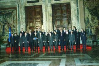 Il Presidente della Repubblica Francesco Cossiga riceve in udienza le Delegazioni del Consiglio Europeo in occasione della visita del Presidente della Repubblica Francese Francois Mitterand