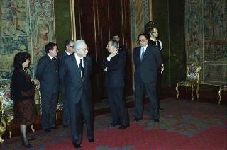 Il Presidente della Repubblica Francesco Cossiga riceve in udienza le Delegazioni del Consiglio Europeo in occasione della visita del Presidente della Repubblica Francese Francois Mitterand