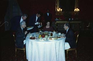 Il Presidente della Repubblica Francesco Cossiga riceve in udienza le Delegazioni del Consiglio Europeo in occasione della visita del Presidente della Repubblica Francese Francois Mitterand